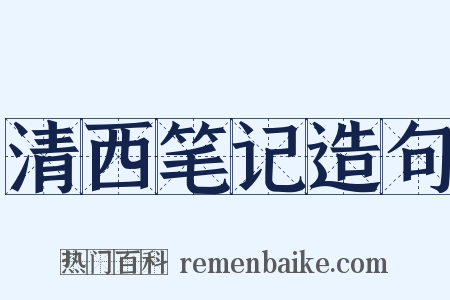 清西笔记造句是什么意思的图片